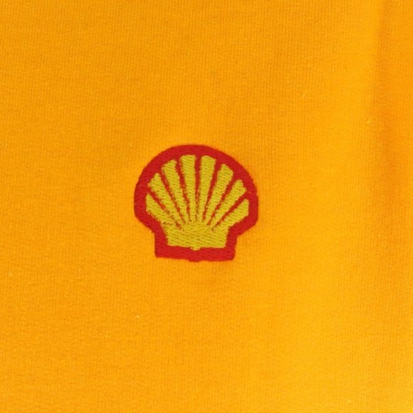 SHELL Gas Station Oil Yellow Sweatshirt Employee Uniform Shirt NEW - Picture 3 of 7